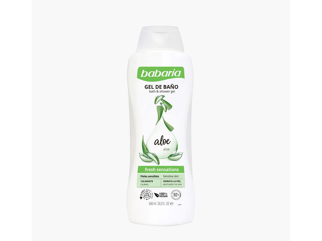GEL PARA BANHO BABARIA ALOE VERA - 600ML GEL PARA BANHO BABARIA ALOE VERA - 600ML