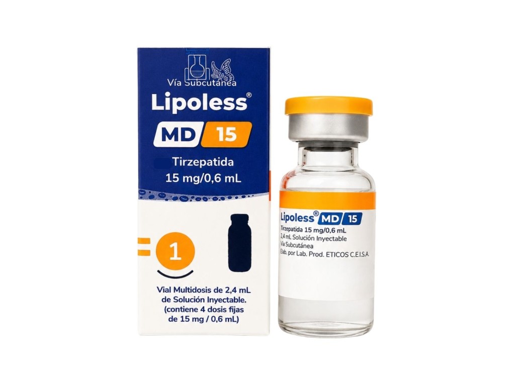ETICOS LIPOLESS TIRZEPATIDA 15MG - FRASCO 2.4ML ETICOS LIPOLESS TIRZEPATIDA 15MG - FRASCO 2.4ML