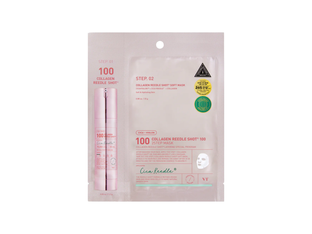 VT COSMETICS COLLAGEN REEDLE SHOT 100 2STEP MASK VT COSMETICS COLLAGEN REEDLE SHOT 100 2STEP MASK