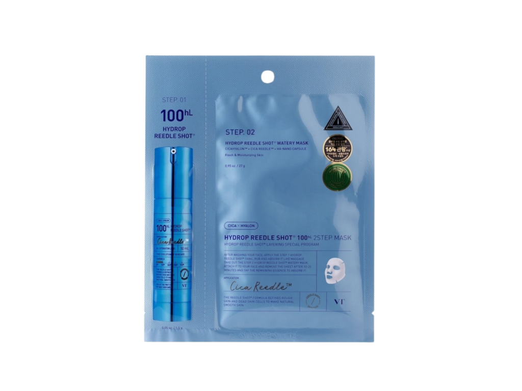 VT COSMETICS HYDROP REEDLE SHOT 100 2STEP MASK VT COSMETICS HYDROP REEDLE SHOT 100 2STEP MASK