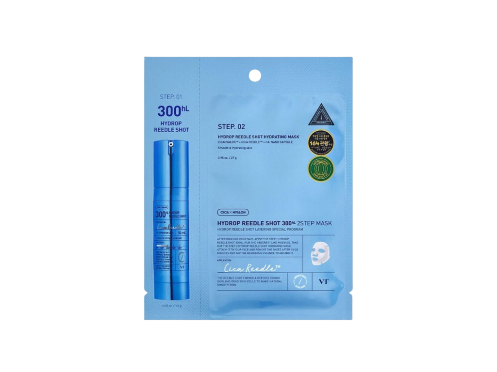VT COSMETICS HYDROP REEDLE SHOT 300 2STEP MASK VT COSMETICS HYDROP REEDLE SHOT 300 2STEP MASK