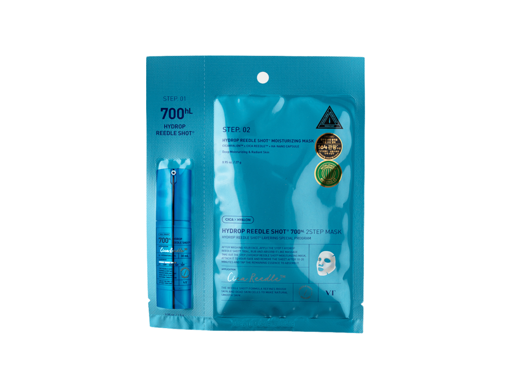 VT COSMETICS HYDROP REEDLE SHOT 700 2STEP MASK VT COSMETICS HYDROP REEDLE SHOT 700 2STEP MASK