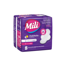 MILI ABSORVENTE COM ABAS DIA & NOITE X8 UNIDADES MILI ABSORVENTE COM ABAS DIA & NOITE X8 UNIDADES