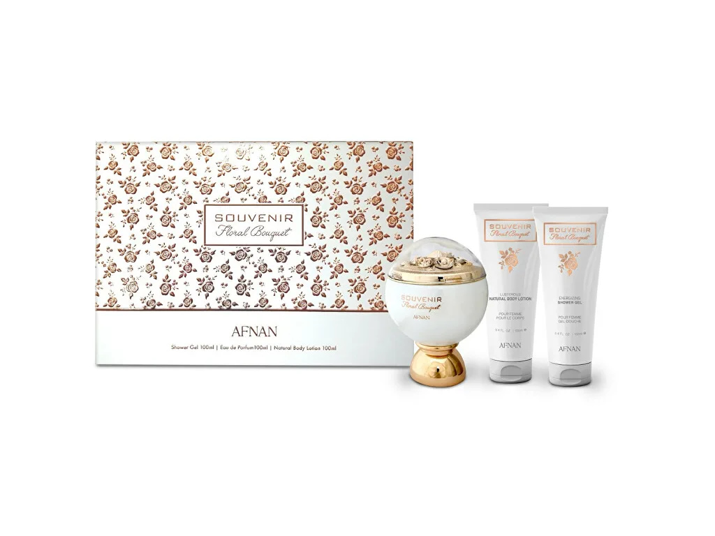 PERFUME AFNAN KIT SOUVENIR FLORAL EDP 100ML + SHOWER GEL 100ML + LOTION 100ML - FEMININO PERFUME AFNAN KIT SOUVENIR FLORAL EDP 100ML + SHOWER GEL 100ML + LOTION 100ML - FEMININO