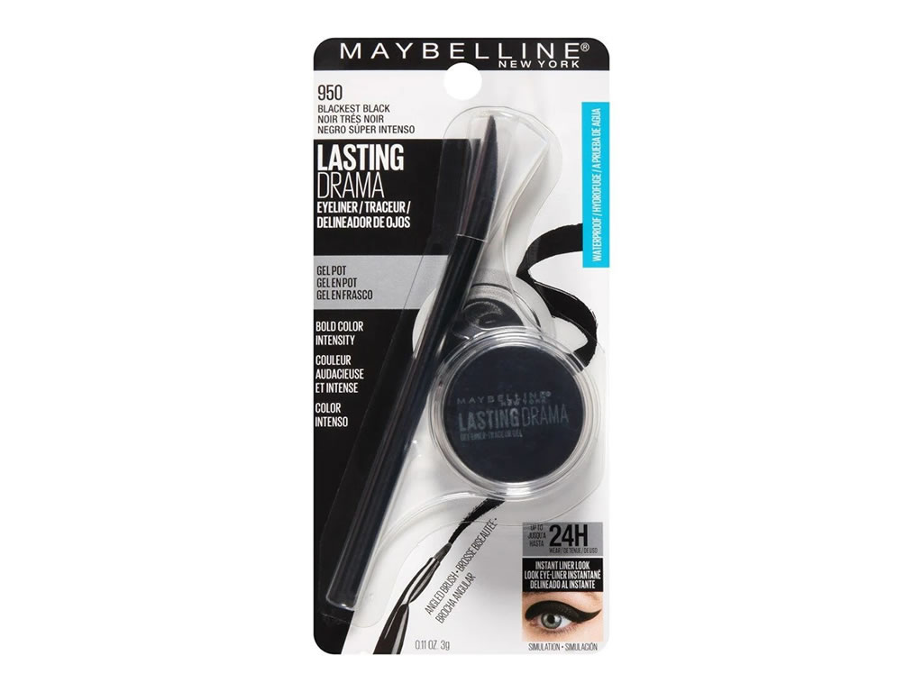 MAYBELLINE LASTING DRAMA EYELINER GEL 950 BLACKEST BLACK WATERPROOF - 3G MAYBELLINE LASTING DRAMA EYELINER GEL 950 BLACKEST BLACK WATERPROOF - 3G