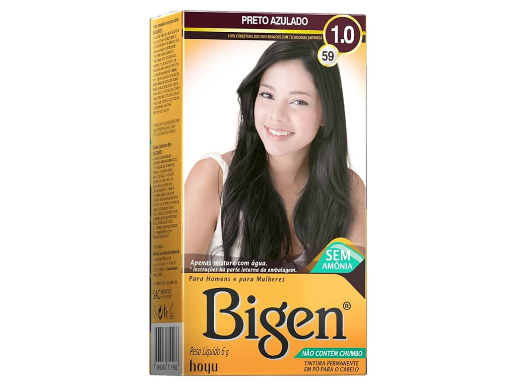 COLORAÇÃO BIGEN TINTA EM PO N59 - PRETO ORIENTAL COLORAÇÃO BIGEN TINTA EM PO N59 - PRETO ORIENTAL
