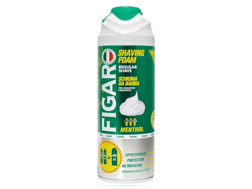 ESPUMA DE BARBEAR FIGARO SHAVE FOAM MENTHOL - 400ML ESPUMA DE BARBEAR FIGARO SHAVE FOAM MENTHOL - 400ML