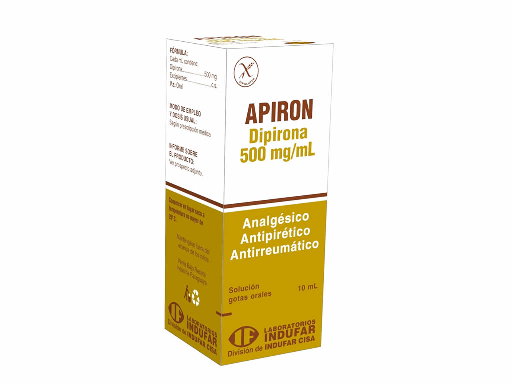 MEDICAMENTO APIRON GOTAS 10ML - 500MG MEDICAMENTO APIRON GOTAS 10ML - 500MG
