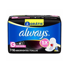 ABSORVENTE ALWAYS (G) SUAVE COM ABAS - 16 UNIDADES ABSORVENTE ALWAYS (G) SUAVE COM ABAS - 16 UNIDADES