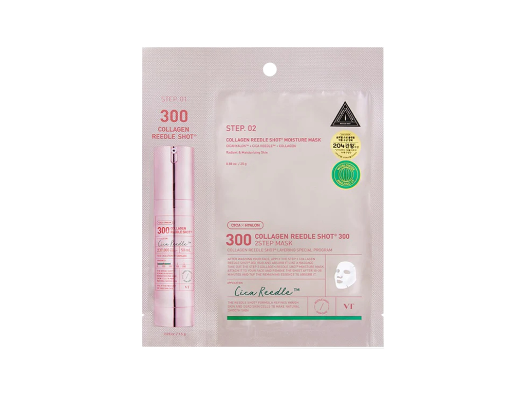VT COSMETICS COLLAGEN REEDLE SHOT 300 2STEP MASK VT COSMETICS COLLAGEN REEDLE SHOT 300 2STEP MASK