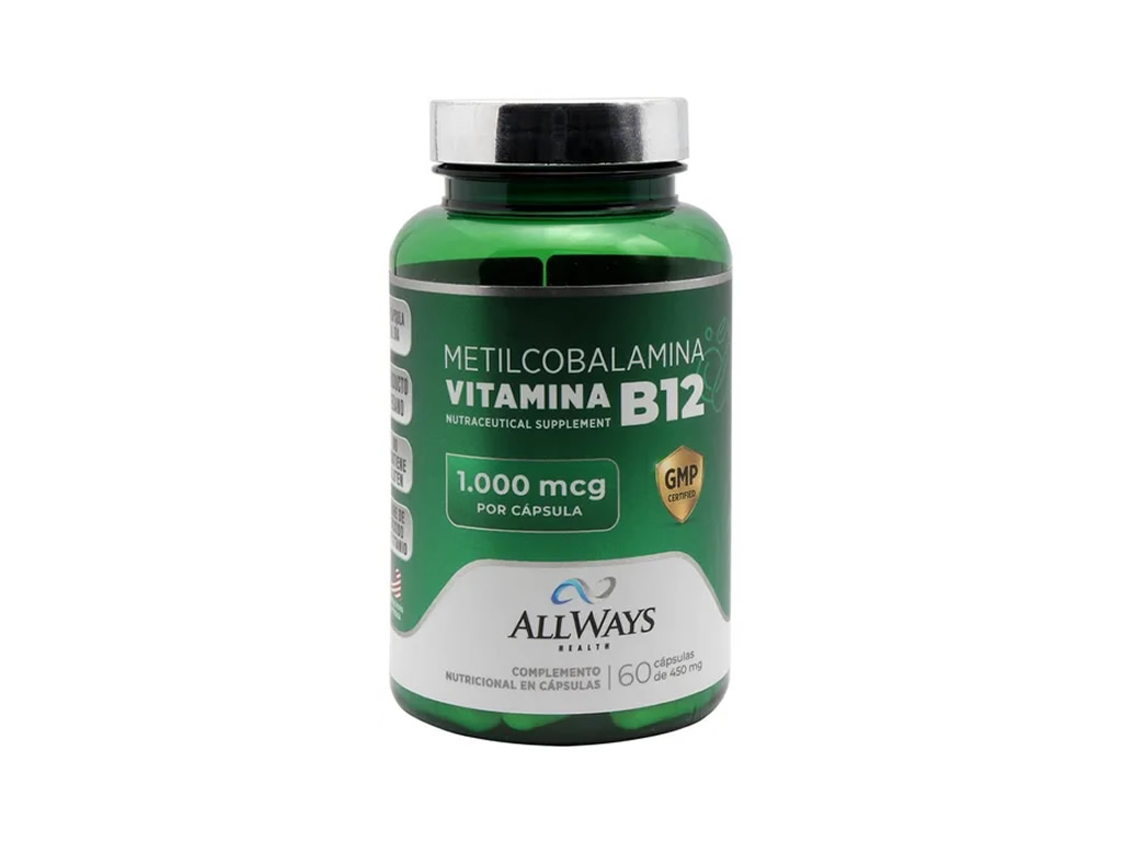 ALLWAYS HEALTH METILCOBALAMINA VITAMINA B12 1000MCG - 60 CAPSULAS ALLWAYS HEALTH METILCOBALAMINA VITAMINA B12 1000MCG - 60 CAPSULAS