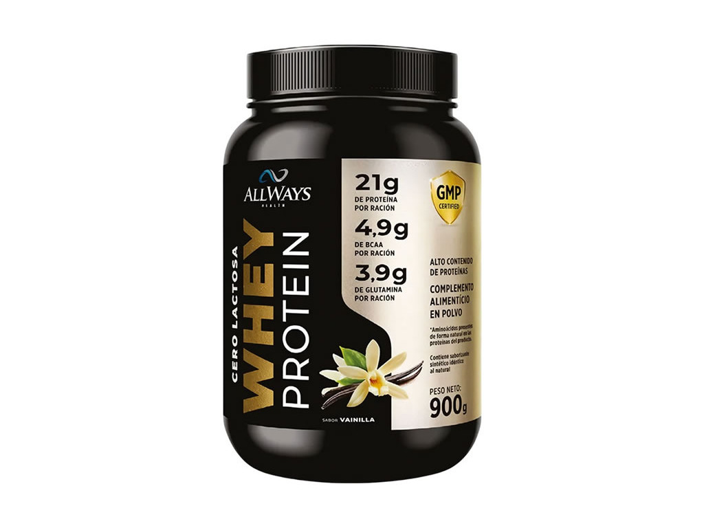 ALLWAYS HEALTH CERO LACTOSA WHEY PROTEIN 21G VAINILLA - 900GR ALLWAYS HEALTH CERO LACTOSA WHEY PROTEIN 21G VAINILLA - 900GR