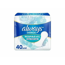 ABSORVENTE ALWAYS PROTETORES DIARIOS SEM PERFUME - 40 UNIDADES ABSORVENTE ALWAYS PROTETORES DIARIOS SEM PERFUME - 40 UNIDADES