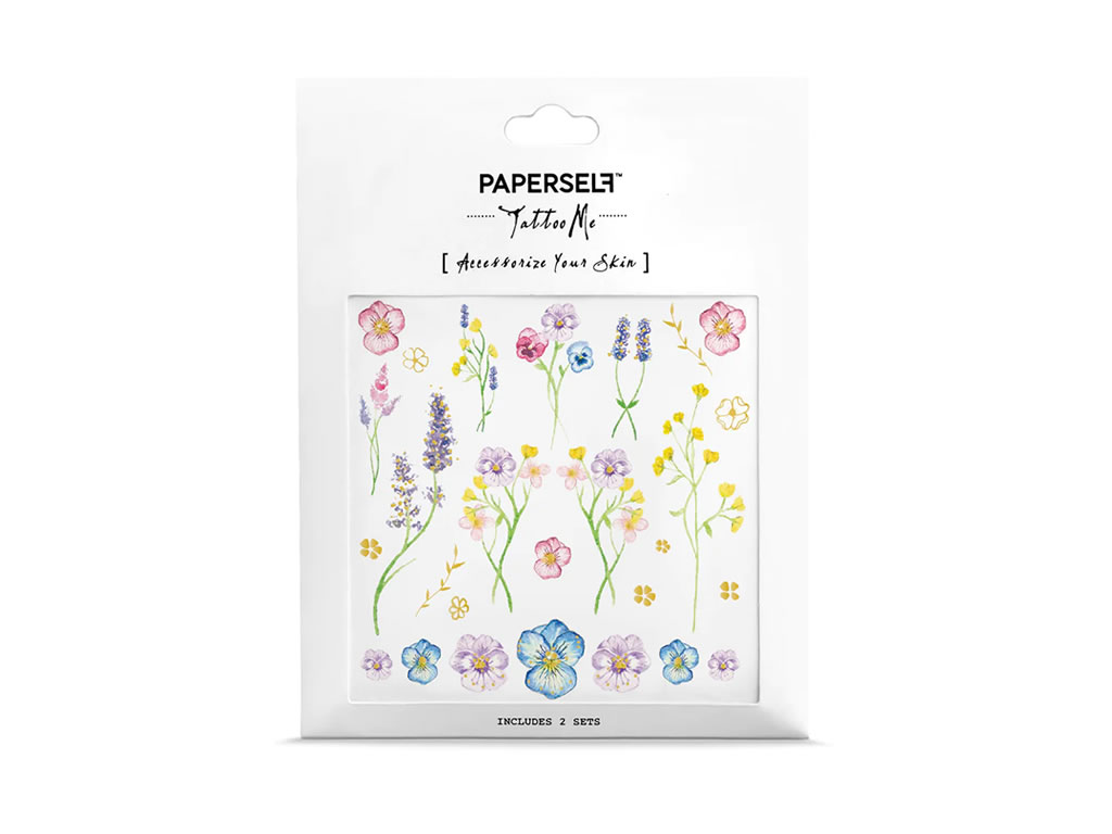 TATUAGEM TEMPORARIA PAPERSELF LITTLE GARDEN TEMPORARY TATTOO - 2''X4'' TATUAGEM TEMPORARIA PAPERSELF LITTLE GARDEN TEMPORARY TATTOO - 2''X4''