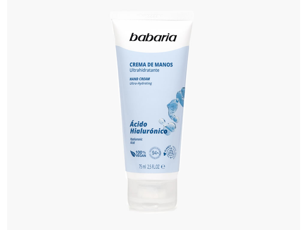 CREME DE MÃOS BABARIA ACIDO HIALURONICO - 75ML CREME DE MÃOS BABARIA ACIDO HIALURONICO - 75ML