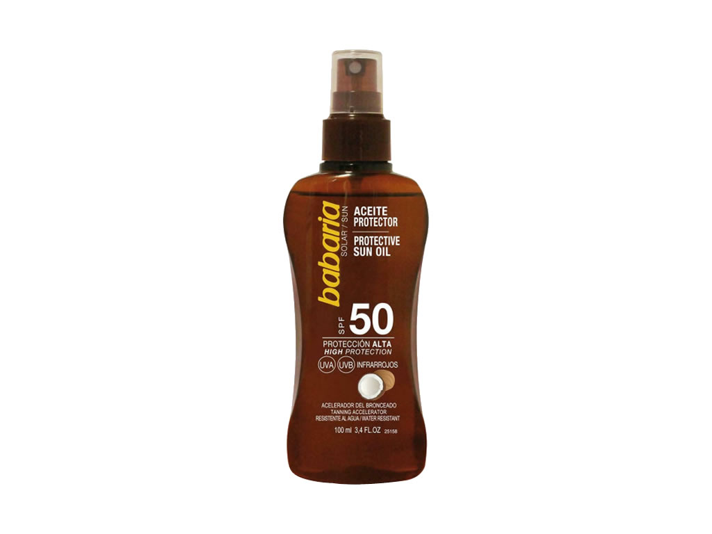 PROTETOR SOLAR BABARIA ACEITE PROTECTOR OIL SPF50 - 100ML PROTETOR SOLAR BABARIA ACEITE PROTECTOR OIL SPF50 - 100ML