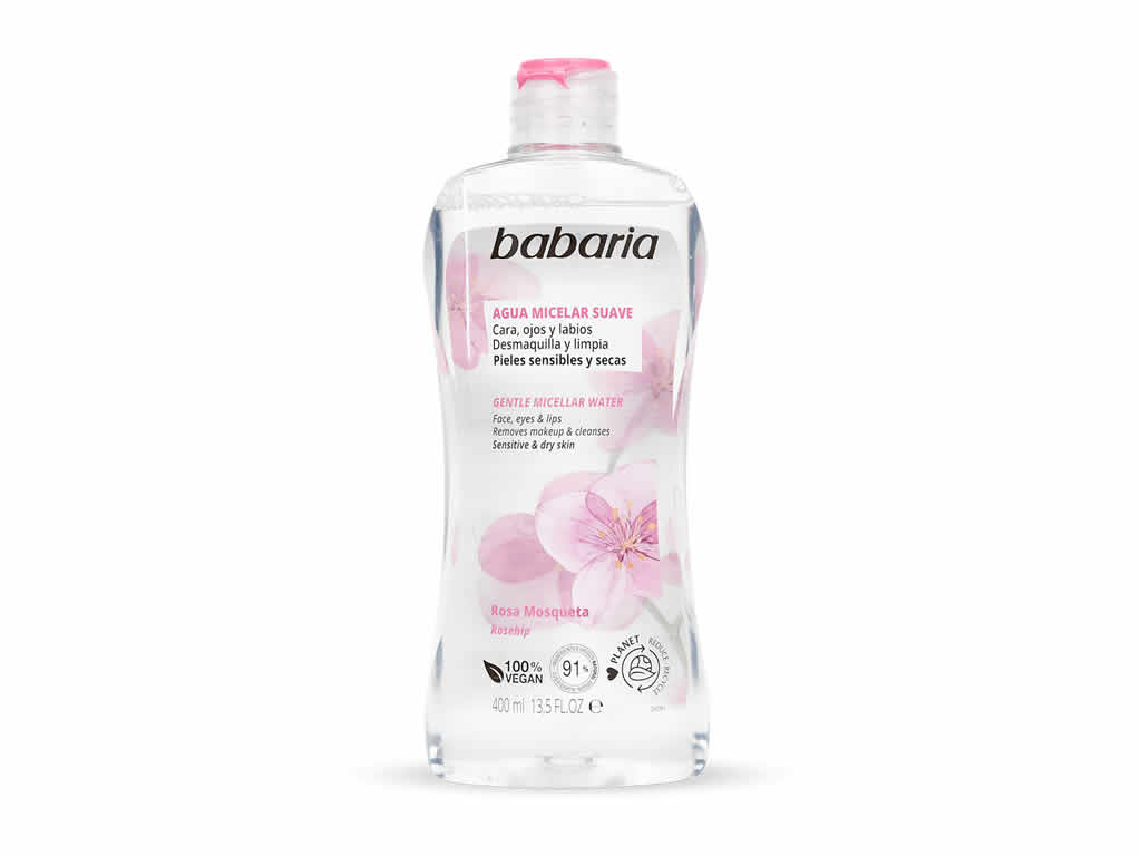 AGUA MICELAR BABARIA SUAVE ROSA MOSQUETA PELE SECA E SENSIVEL - 400ML AGUA MICELAR BABARIA SUAVE ROSA MOSQUETA PELE SECA E SENSIVEL - 400ML
