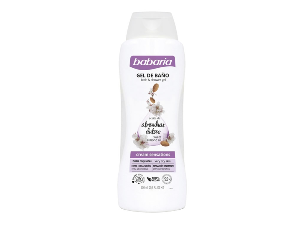 GEL PARA BANHO BABARIA ALMENDOAS DOCES - 600ML GEL PARA BANHO BABARIA ALMENDOAS DOCES - 600ML