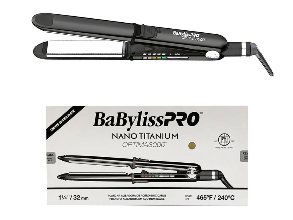 BABYLISS PRO PRANCHA ALISADORA NANO TITANIUM OPTIMA 3000 - BIVOLT BABYLISS PRO PRANCHA ALISADORA NANO TITANIUM OPTIMA 3000 - BIVOLT