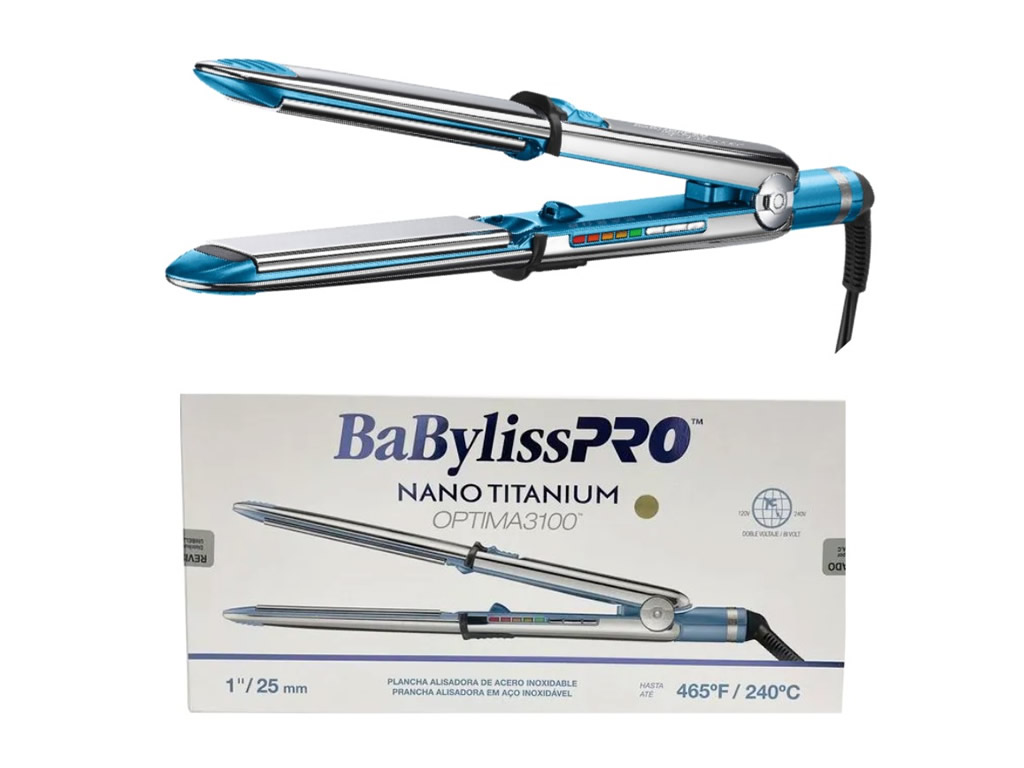 BABYLISS PRO PRANCHA OPTIMA 3100 NANO TITANIUM 25MM - BIVOLT BABYLISS PRO PRANCHA OPTIMA 3100 NANO TITANIUM 25MM - BIVOLT
