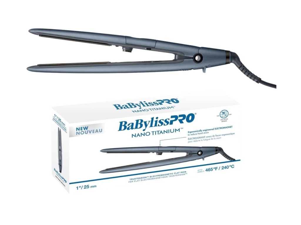 BABYLISS PRO PRANCHA NANO TITANIUM ELECTROMAGNETICA TRUE TENSION 25MM - BIVOLT BABYLISS PRO PRANCHA NANO TITANIUM ELECTROMAGNETICA TRUE TENSION 25MM - BIVOLT