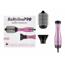 BABYLISS PRO NANO TITANIUM HOT AIR BRUSH 2 EM 1 ROSA - 220V BABYLISS PRO NANO TITANIUM HOT AIR BRUSH 2 EM 1 ROSA - 220V