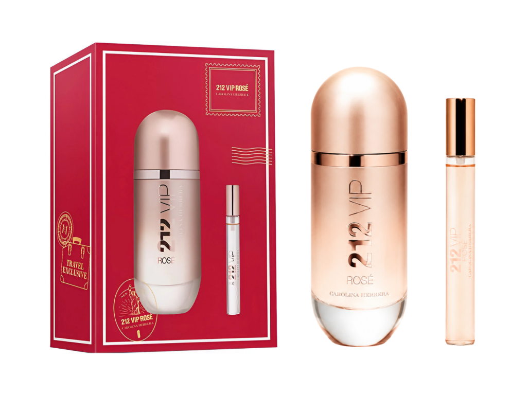 PERFUME CAROLINA HERRERA KIT 212 VIP ROSE EDP 80ML + 10ML - FEMININO PERFUME CAROLINA HERRERA KIT 212 VIP ROSE EDP 80ML + 10ML - FEMININO