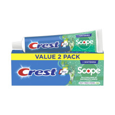 PASTA DE DENTE CREST SCOPE + WHITENING MINTY FRESH PACK 2 X 153G PASTA DE DENTE CREST SCOPE + WHITENING MINTY FRESH PACK 2 X 153G