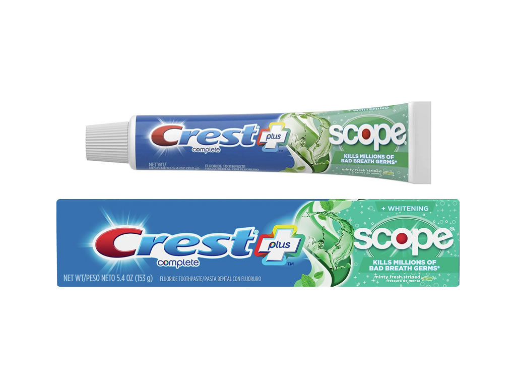 PASTA DE DENTE CREST PLUS SCOPE + WHITENING - 153G PASTA DE DENTE CREST PLUS SCOPE + WHITENING - 153G