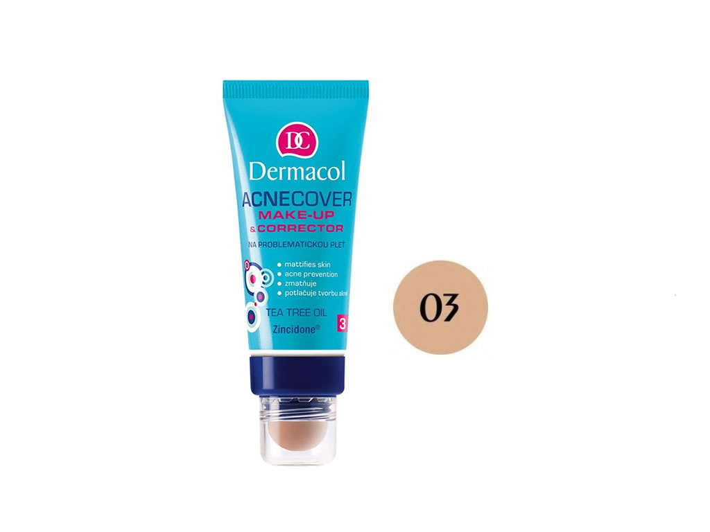 COBERTURA DE ACNE DERMACOL ACNECOVER MAKEUP & CORRECTOR - N.3 - 30ML COBERTURA DE ACNE DERMACOL ACNECOVER MAKEUP & CORRECTOR - N.3 - 30ML
