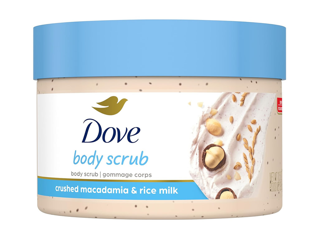 DOVE BODY SCRUB CRUSHED MACADAMIA & RICE MILK - 298GR DOVE BODY SCRUB CRUSHED MACADAMIA & RICE MILK - 298GR