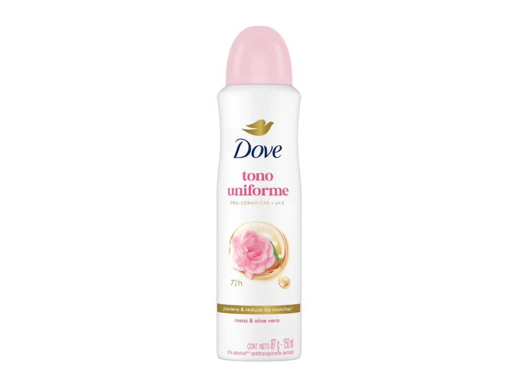 DOVE DESODORANTE TONO UNIFORME ROSAS & ALOE VERA 72H SPRAY 150ML - FEMININO DOVE DESODORANTE TONO UNIFORME ROSAS & ALOE VERA 72H SPRAY 150ML - FEMININO