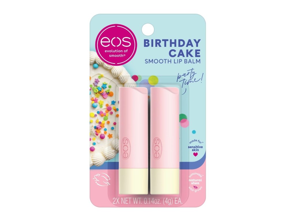 EOS LIP BALM KIT BIRTHDAY CAKE STICK - 2 X 4GR EOS LIP BALM KIT BIRTHDAY CAKE STICK - 2 X 4GR