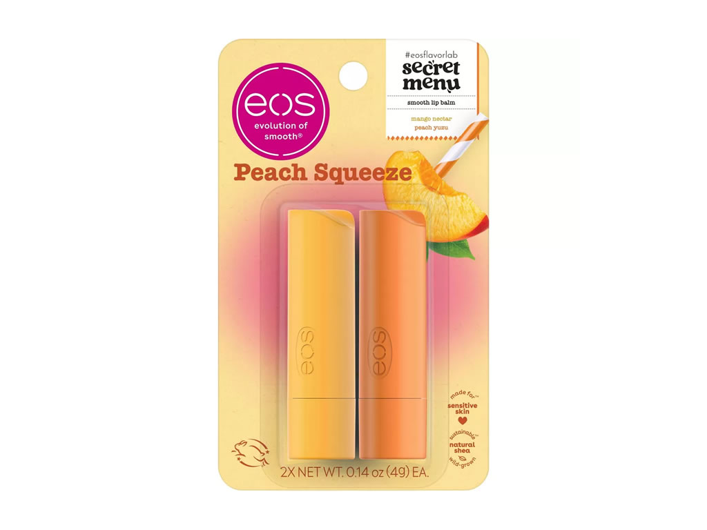 PROTETOR LABIAL EOS KIT PEACH SQUEEZE - 2X4GR PROTETOR LABIAL EOS KIT PEACH SQUEEZE - 2X4GR