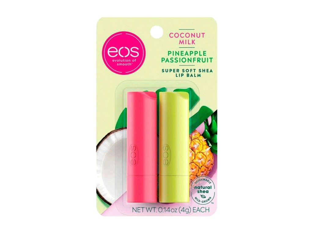 EOS LIP BALM KIT COCONUT MILK E PINEAPPLE PASSIONFRUIT - 2 x 4G EOS LIP BALM KIT COCONUT MILK E PINEAPPLE PASSIONFRUIT - 2 x 4G