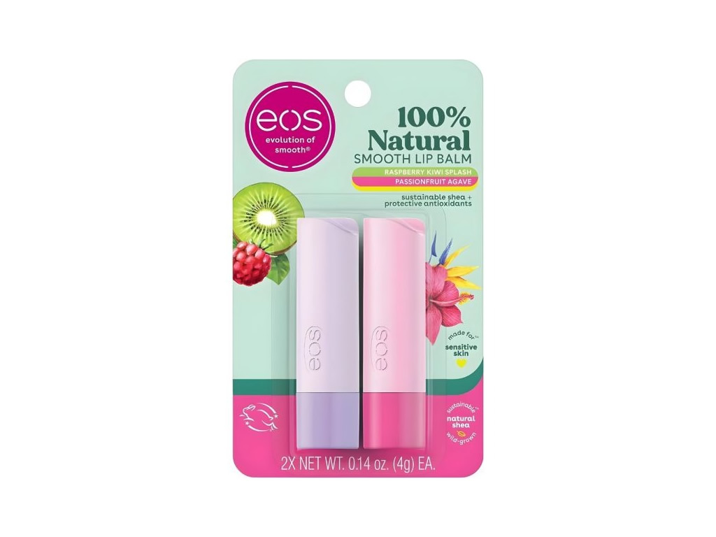 PROTETOR LABIAL EOS LIP BALM KIT STICK RASPBERRY KIWI SPLASH 4GR + 4GR PROTETOR LABIAL EOS LIP BALM KIT STICK RASPBERRY KIWI SPLASH 4GR + 4GR