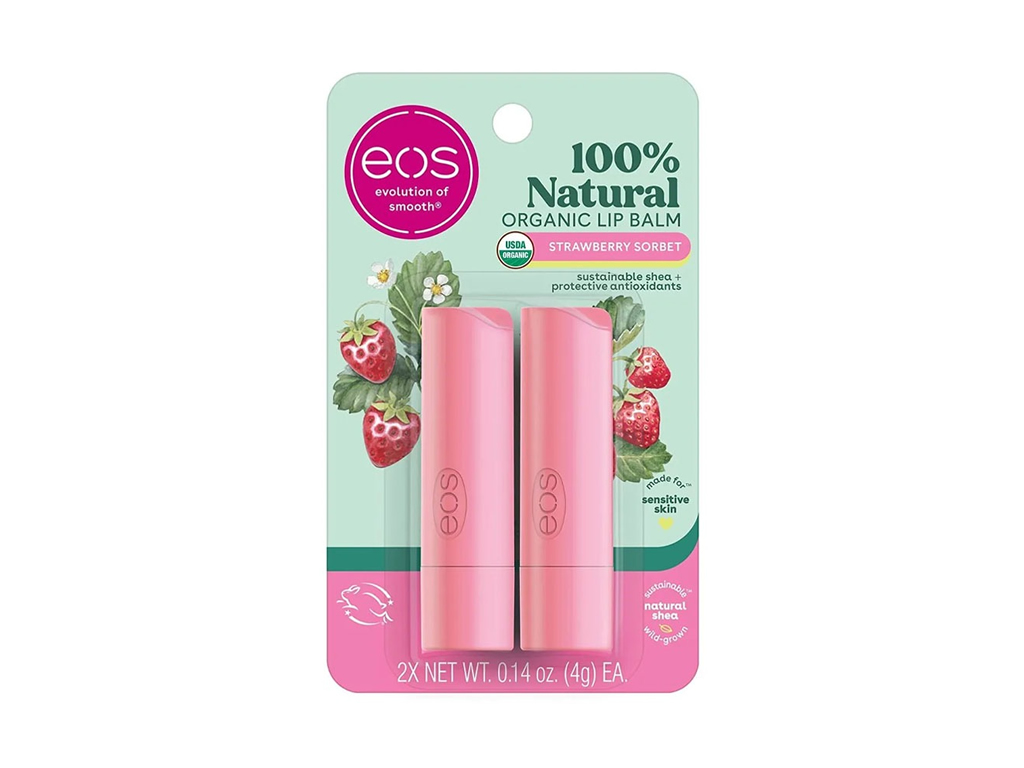 PROTETOR LABIAL EOS KIT STICK STRAWBERRY SORBET - 4G E 4G PROTETOR LABIAL EOS KIT STICK STRAWBERRY SORBET - 4G E 4G
