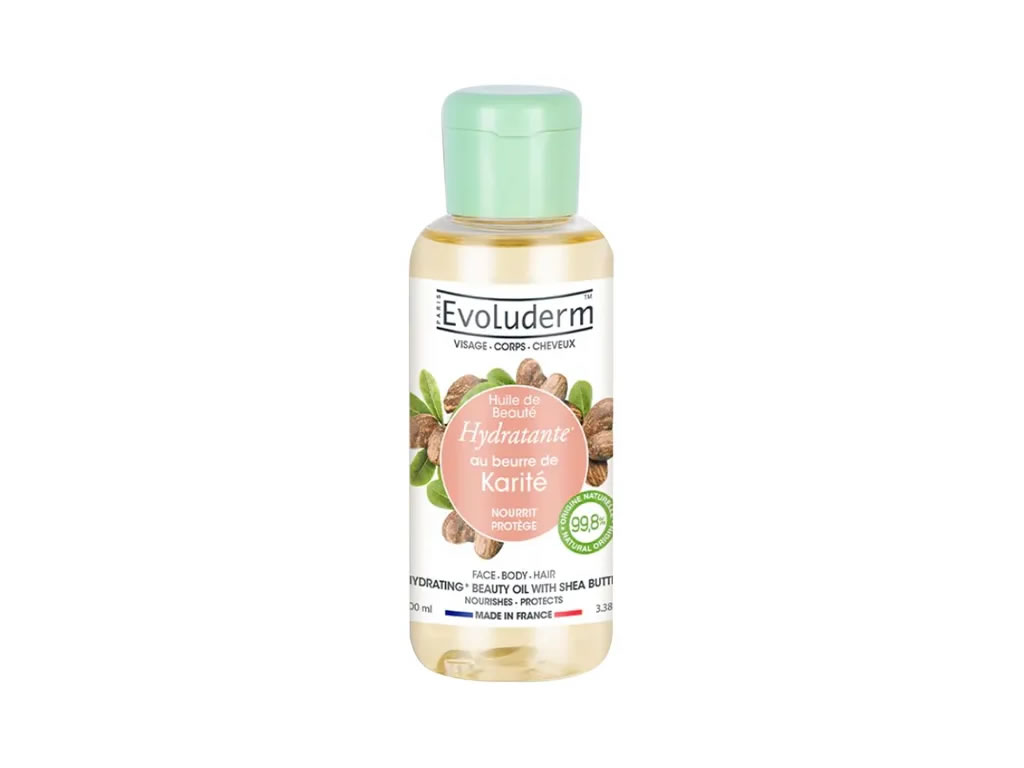 EVOLUDERM FACE BODY HAIR OIL KARITE - 100ML EVOLUDERM FACE BODY HAIR OIL KARITE - 100ML