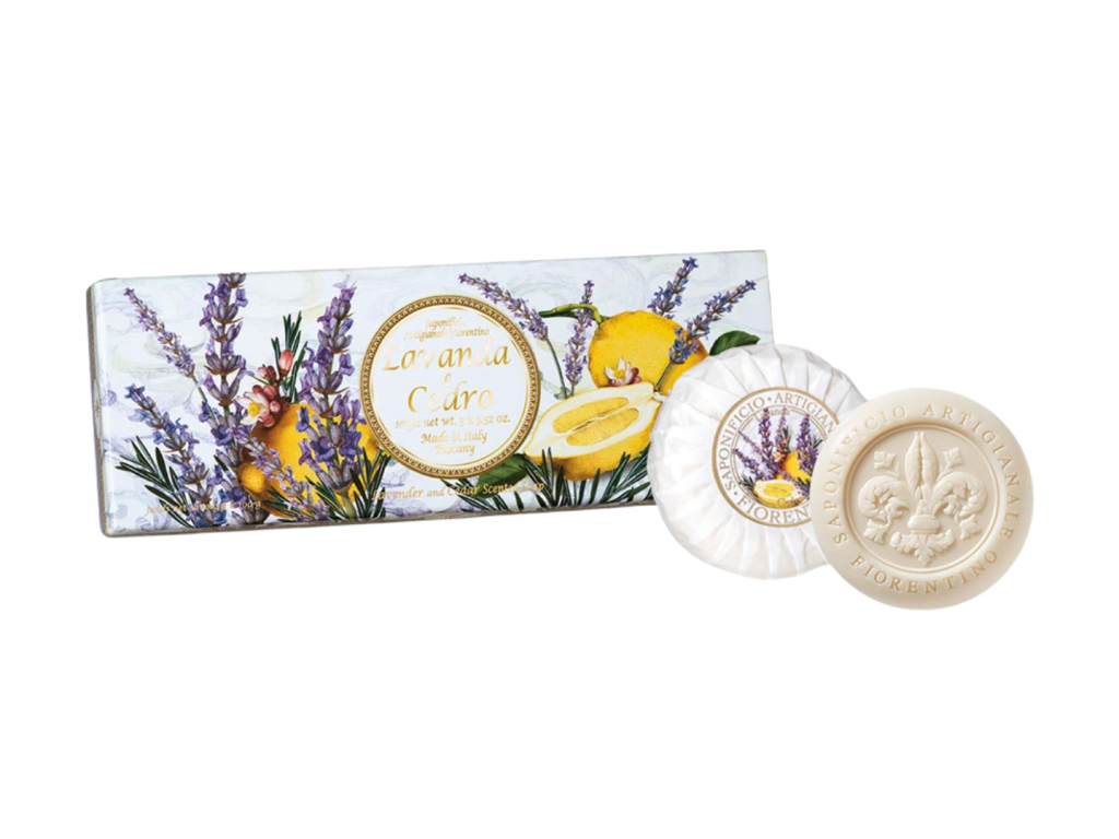 FIORENTINO KIT SABONETE PERFUMADO LAVANDA E CEDRO - 3X100G FIORENTINO KIT SABONETE PERFUMADO LAVANDA E CEDRO - 3X100G