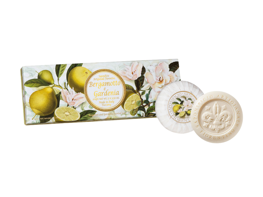 FIORENTINO KIT SABONETE PERFUMADO BERGAMOTTO E GARDENIA - 3X100G FIORENTINO KIT SABONETE PERFUMADO BERGAMOTTO E GARDENIA - 3X100G