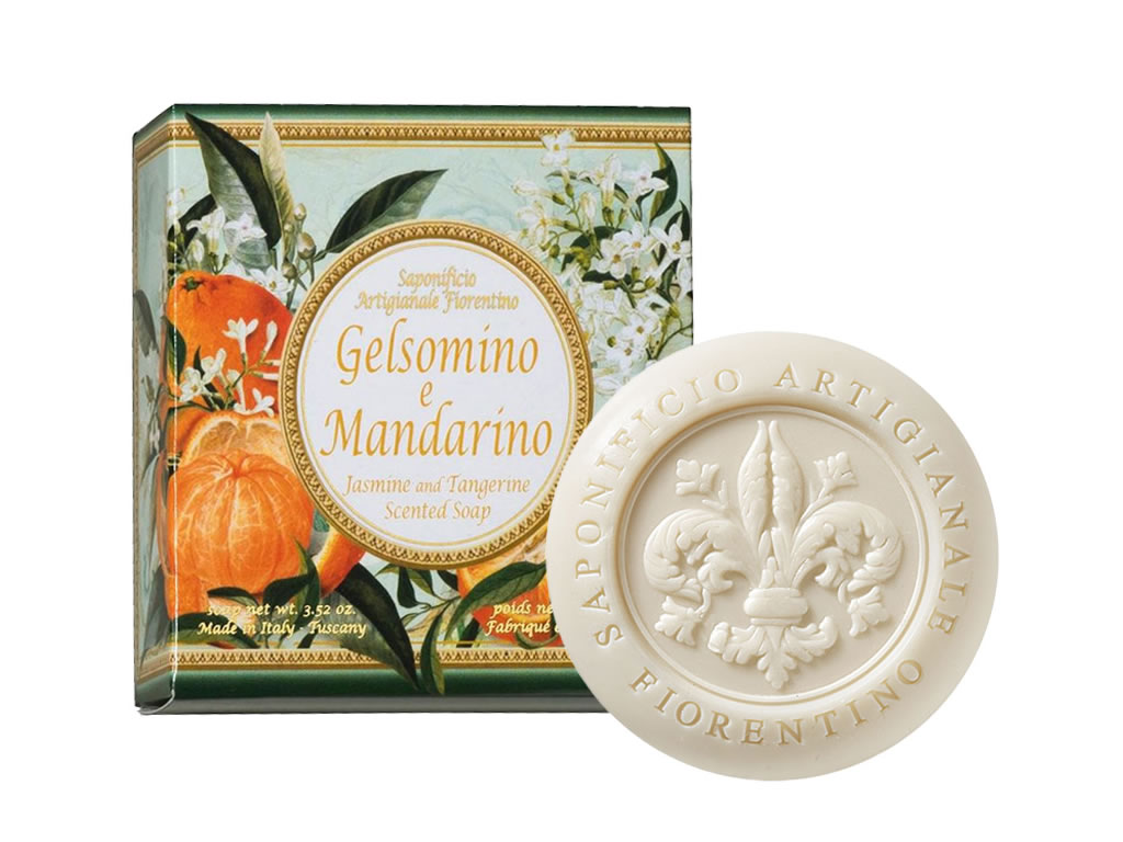 SABONETE PERFUMADO FIORENTINO GELSOMINO E MANDARINO - 100G SABONETE PERFUMADO FIORENTINO GELSOMINO E MANDARINO - 100G