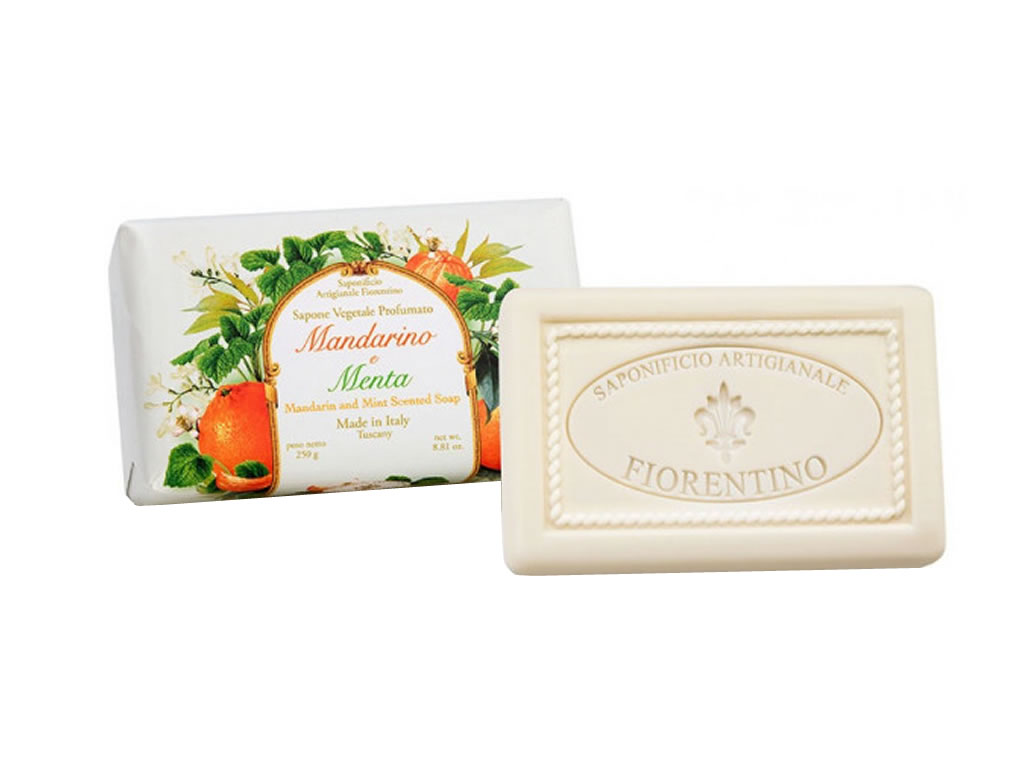 SABONETE PERFUMADO FIORENTINO MANDARINO E MENTA - 250G SABONETE PERFUMADO FIORENTINO MANDARINO E MENTA - 250G