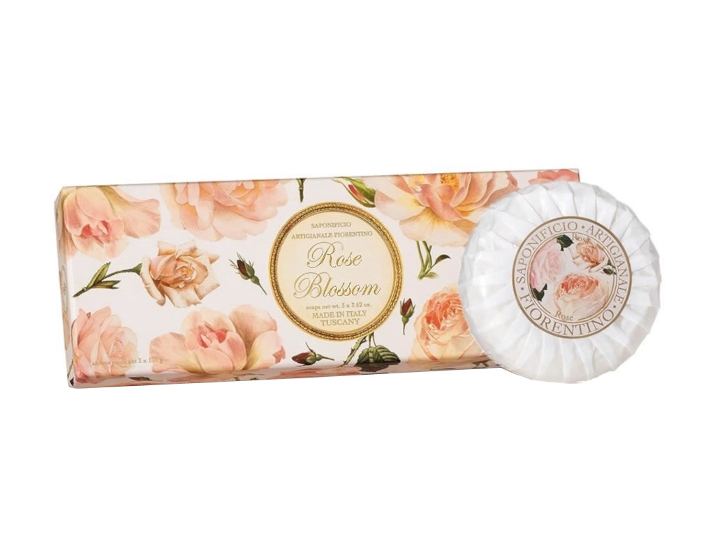 SABONETE PERFUMADO FIORENTINO ROSE BLOSSOM - 3X125G SABONETE PERFUMADO FIORENTINO ROSE BLOSSOM - 3X125G