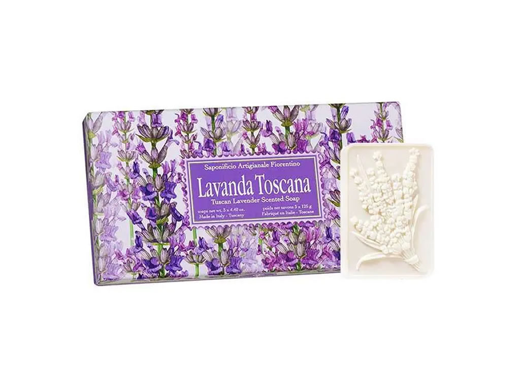 SABONETE PERFUMADO FIORENTINO LAVANDA TOSCANA - 3X125G SABONETE PERFUMADO FIORENTINO LAVANDA TOSCANA - 3X125G