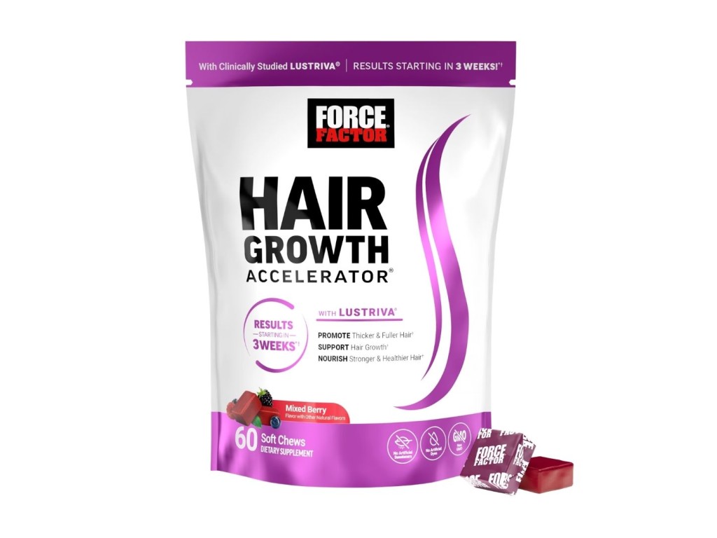 FORCE FACTOR HAIR GROWTH ACCELERATOR X 60 BALAS MASTIGAVEIS FORCE FACTOR HAIR GROWTH ACCELERATOR X 60 BALAS MASTIGAVEIS