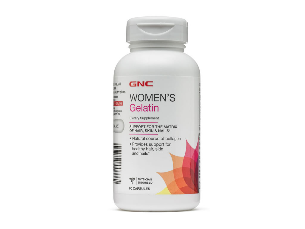SUPLEMENTO GNC GELATIN - 60 CAPSULAS SUPLEMENTO GNC GELATIN - 60 CAPSULAS