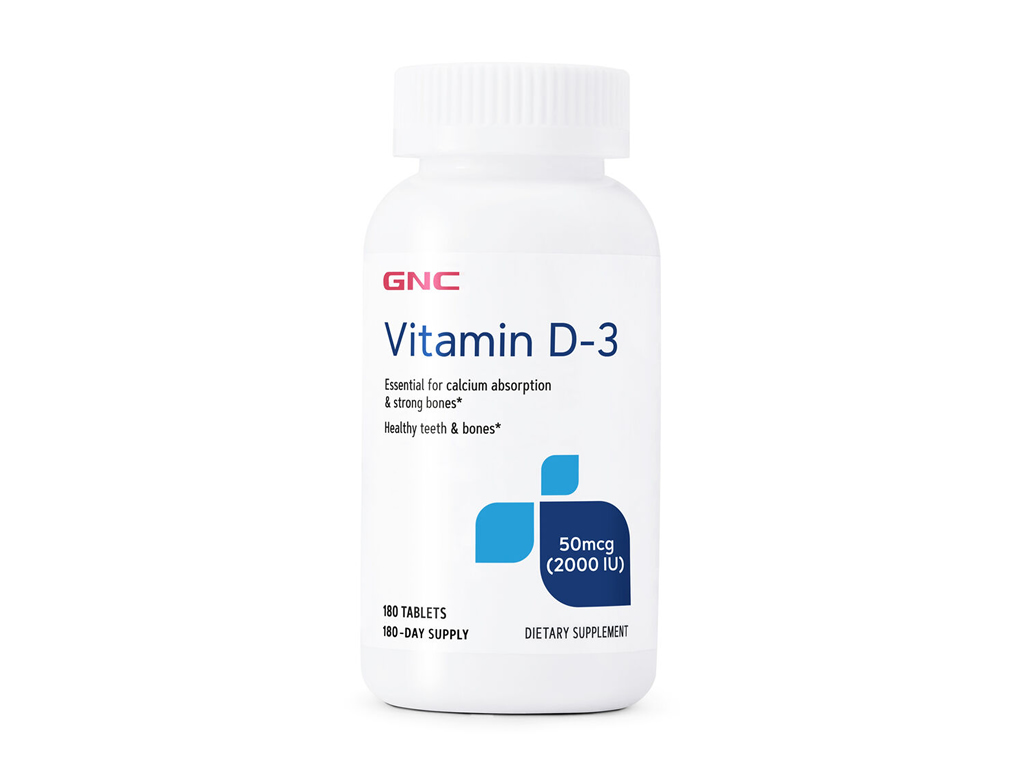 VITAMINA GNC D-3 50MCG 2000IU - 180 COMPRIMIDOS VITAMINA GNC D-3 50MCG 2000IU - 180 COMPRIMIDOS