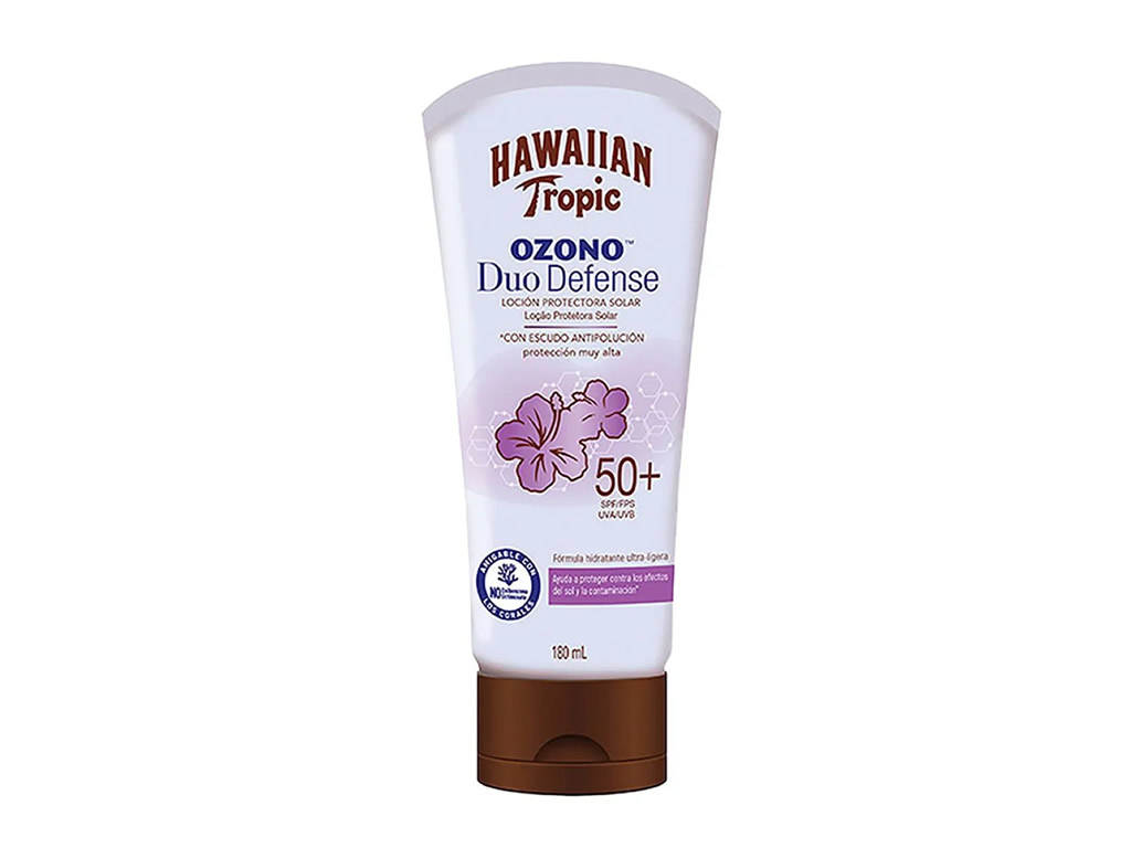 HAWAIIAN TROPIC LOÇÃO PROTETORA OZONO DUO DEFENSE SPF50 - 180ML HAWAIIAN TROPIC LOÇÃO PROTETORA OZONO DUO DEFENSE SPF50 - 180ML