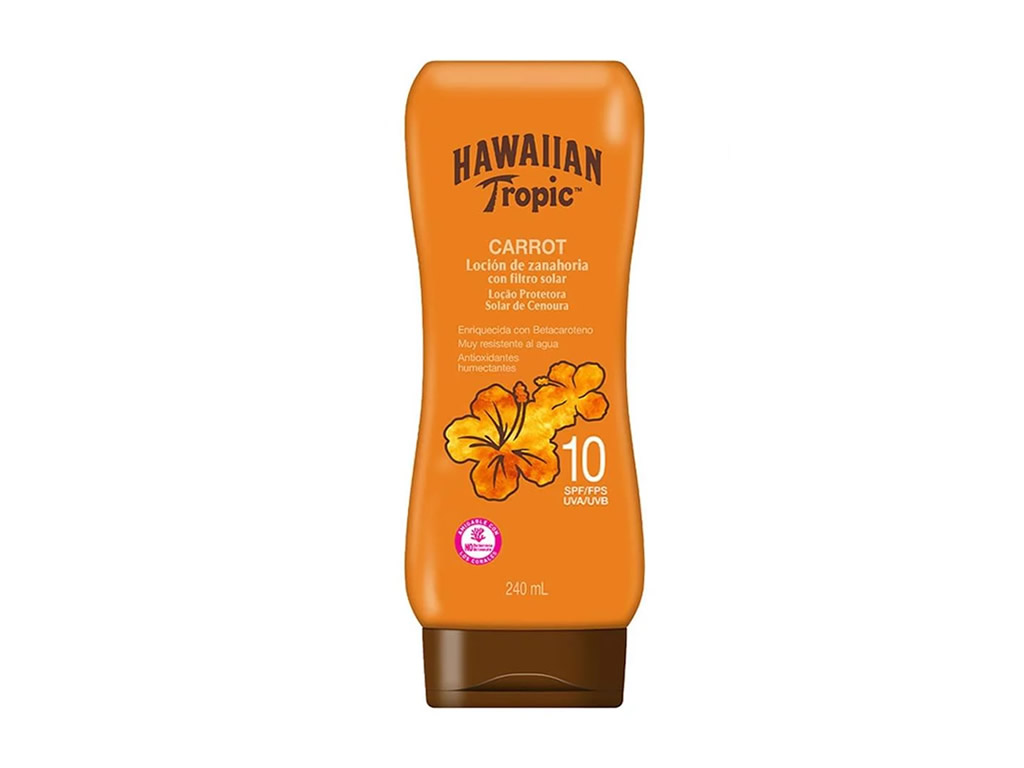 HAWAIIAN TROPIC LOÇÃO DE CENOURA CARROT SPF 10 - 240ML HAWAIIAN TROPIC LOÇÃO DE CENOURA CARROT SPF 10 - 240ML