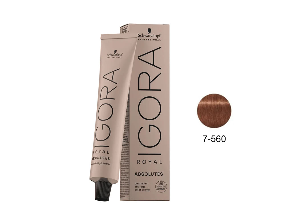 COLORAÇÃO IGORA ROYAL ABSOLUTES 7-560 - 60G COLORAÇÃO IGORA ROYAL ABSOLUTES 7-560 - 60G
